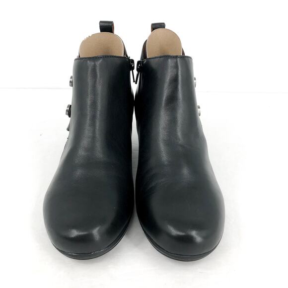 Cobb Hill Womens Larsa Ankle Bootie US 8 Wide EU 38.5 Black Leather NIB - Picture 6 of 12